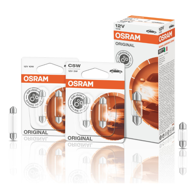Halogeninė lemputė C5W / F10 1vnt. OSRAM Original 12V 10W, 41mm 4050300891354 3
