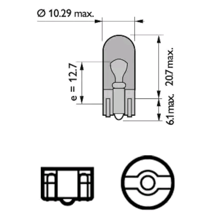 Halogeninė lemputė WY5W 1vnt. PHILIPS Vision 12V 5W geltona 12396NACP, 8711559530048 1