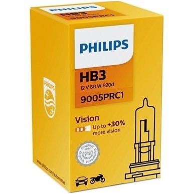 HB3 / 9005 1vnt. Philips Vison +30% 12v 65w 9005PRC1 halogeninė lemputė