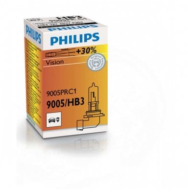 HB3 / 9005 1vnt. Philips Vison +30% 12v 65w 9005PRC1 halogeninė lemputė 3