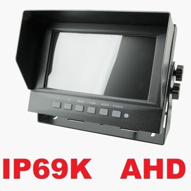 IP69K Parkavimo monitorius AHD1080P LCD 7.0 colių 2 kanalai 4PIN 12V-24V IP69K Parkavimo monitorius AHD1080P LCD 7.0 colių 2 kanalai 4PIN 12V-24V