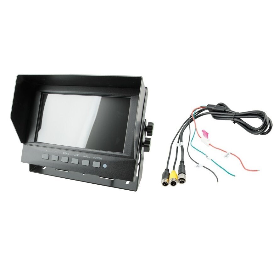 IP69K Parkavimo monitorius AHD1080P LCD 7.0 colių 2 kanalai 4PIN 12V-24V 4