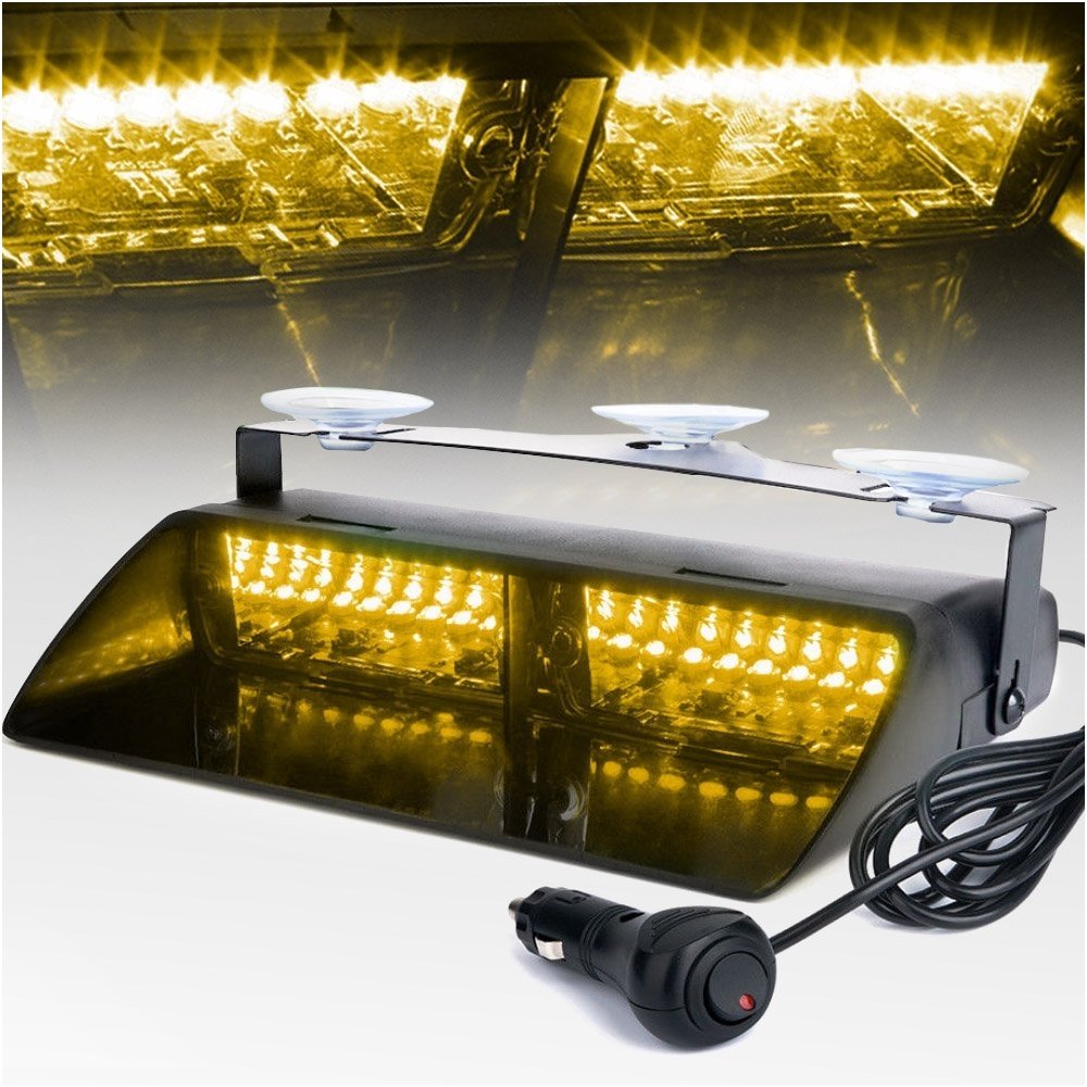 Įspėjamasis galingas LED švyturėlis geltonas tvirtinamas prie stiklo Įspėjamasis galingas LED švyturėlis geltonas tvirtinamas prie stiklo