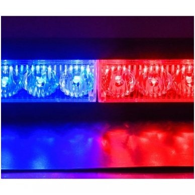 Įspėjamasis LED BAR raudonas - mėlynas švyturėlis tvirtinamas prie stiklo 5 Įspėjamasis LED BAR raudonas - mėlynas švyturėlis tvirtinamas prie stiklo 5