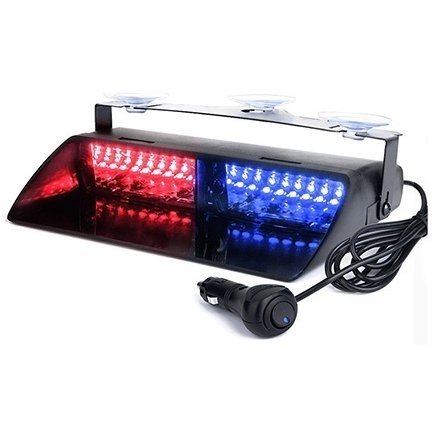 Įspėjamasis galingas LED švyturėlis raudonas - mėlynas tvirtinamas prie stiklo 1 Įspėjamasis galingas LED švyturėlis raudonas - mėlynas tvirtinamas prie stiklo 1
