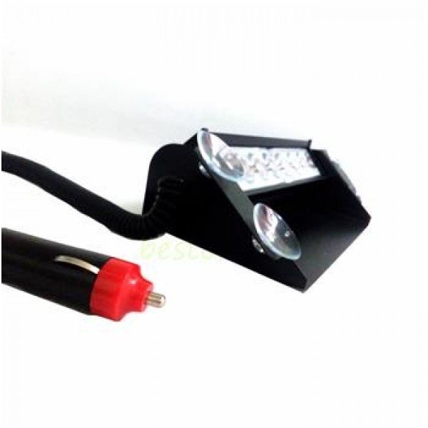 Įspėjamasis LED BAR raudonas - mėlynas švyturėlis tvirtinamas prie stiklo 9