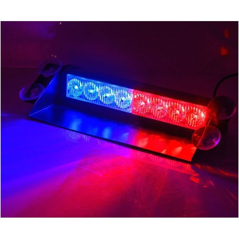 Įspėjamasis LED BAR raudonas - mėlynas švyturėlis tvirtinamas prie stiklo 4 Įspėjamasis LED BAR raudonas - mėlynas švyturėlis tvirtinamas prie stiklo 4