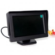 LCD 4.3 colių auto monitorius parkavimo sistemoms ir DVD 12V