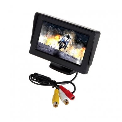 LCD 4.3 colių auto monitorius parkavimo sistemoms ir DVD 12V 2