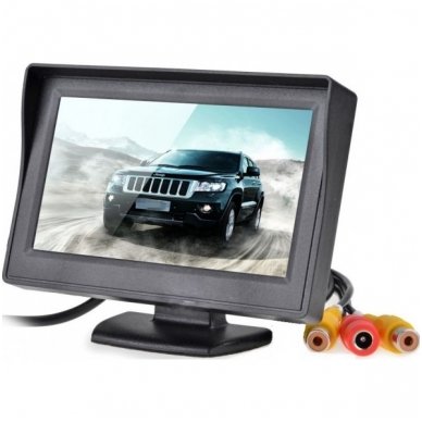 LCD 4.3 colių auto monitorius parkavimo sistemoms ir DVD 12V 8