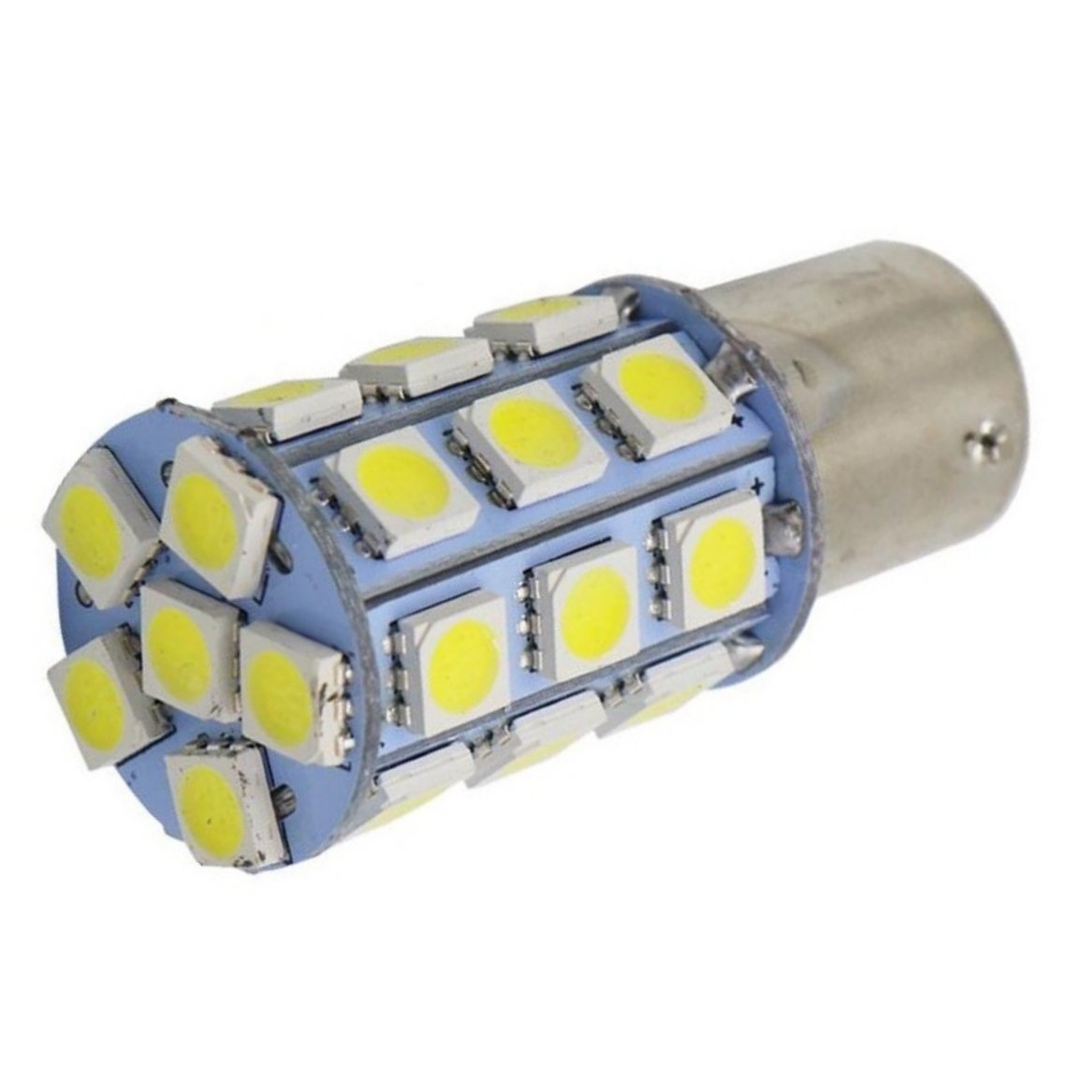 LED P21W BA15S 2w 12v 24SMD LED - dienos žibintų, stabdžių, atbulinės eigos, posūkio lemputė 2