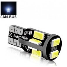 LED CAN BUS lemputė T10 / W5W - 10 LED balta