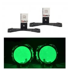 LED Devil Eyes žalios tuning linzių lemputės