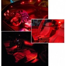 Led lemputė T10 / W5W - 1 COB LED raudona