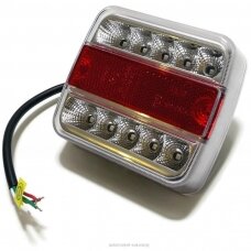 Galinis LED žibintas 4 funkcijų 12V prisukamas 106x98x35