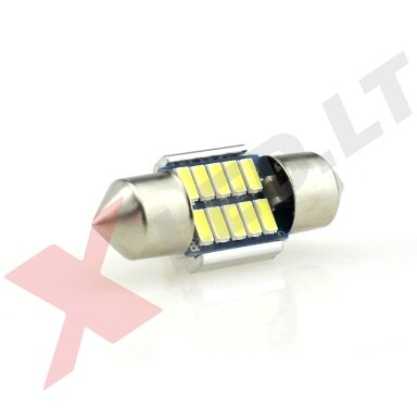 LED CAN BUS lemputė F10 / C5W 28mm - 10 LED