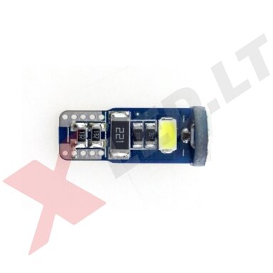 Balta LED CAN BUS lemputė T10 / W5W - 5 LED