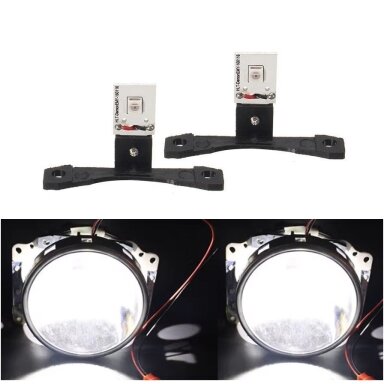 LED Demon Eyes baltos 6000K tuning linzių lemputės