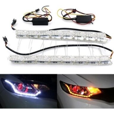 Led DRL S-Line lanksčių dienos žibintų komplektas Led DRL S-Line lanksčių dienos žibintų komplektas