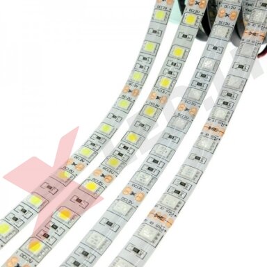 LED juosta balta 12V 14.4W/m LED5050 SMD hermetiška