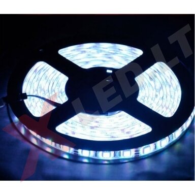 LED juosta balta 12V 4.8W/m LED3528 SMD hermetiška