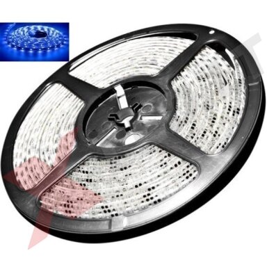 LED juosta mėlyna 12V 4.8W/m LED3528 SMD hermetiška