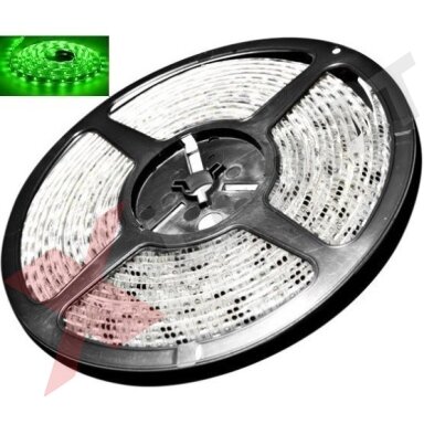 LED juosta žalia 12V 4.8W/m LED3528 SMD hermetiška