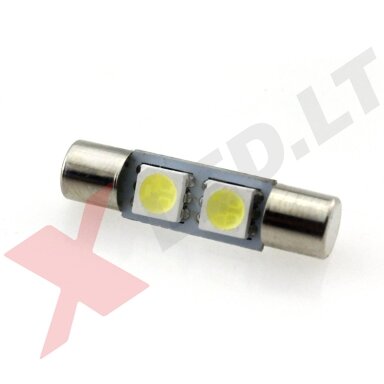 LED lemputė F10 / C5W 28mm - 2 LED