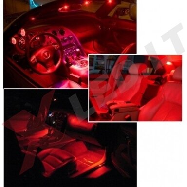 Led lemputė T10 / W5W - 1 COB LED raudona Led lemputė T10 / W5W - 1 COB LED raudona