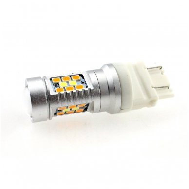 LED 3157 / PY27/7W - 6w 42 smd LED keturių kontaktų amerikietiškų automobilių posūkio gabarito/DRL lemputė 2