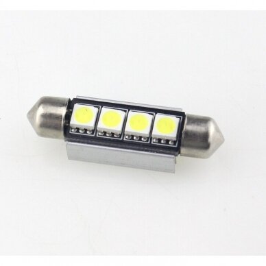 Led CAN BUS lemputė F10 / C10W 42mm - 4 LED 2 Led CAN BUS lemputė F10 / C10W 42mm - 4 LED 2