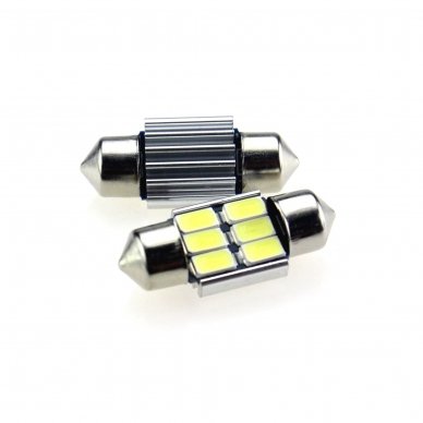 LED CAN BUS lemputė F10 / C5W 31mm - 6 LED 4