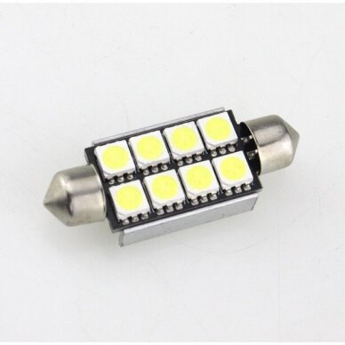 Led CAN BUS lemputė F10 / C5W 42mm - 8 LED 1 Led CAN BUS lemputė F10 / C5W 42mm - 8 LED 1