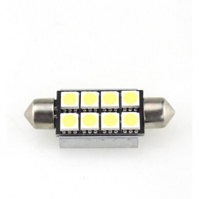 Led CAN BUS lemputė F10 / C5W 42mm - 8 LED 2 Led CAN BUS lemputė F10 / C5W 42mm - 8 LED 2