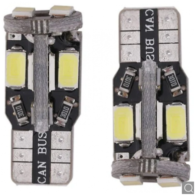 LED CAN BUS lemputė T10 / W5W - 10 LED balta 3 LED CAN BUS lemputė T10 / W5W - 10 LED balta 3