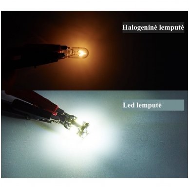 LED CAN BUS lemputė T10 / W5W - 10 LED balta 7 LED CAN BUS lemputė T10 / W5W - 10 LED balta 7