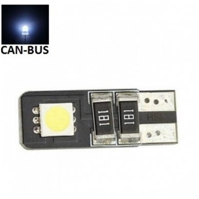 LED CAN BUS lemputė T10 / W5W - 2 LED LED CAN BUS lemputė T10 / W5W - 2 LED