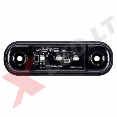 LED DARK Priekio gabaritinis žibintas SLIM sertifikuotas 1vnt. 2 LED DARK Priekio gabaritinis žibintas SLIM sertifikuotas 1vnt. 2
