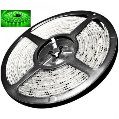 LED juosta žalia 12V 4.8W/m LED3528 SMD hermetiška