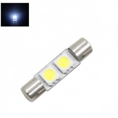 LED lemputė F10 / C5W 28mm - 2 LED 3