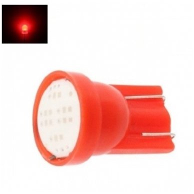 Led lemputė T10 / W5W - 1 COB LED raudona Led lemputė T10 / W5W - 1 COB LED raudona