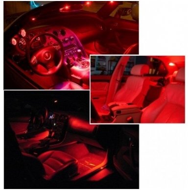 Led lemputė T10 / W5W - 1 COB LED raudona 1 Led lemputė T10 / W5W - 1 COB LED raudona 1