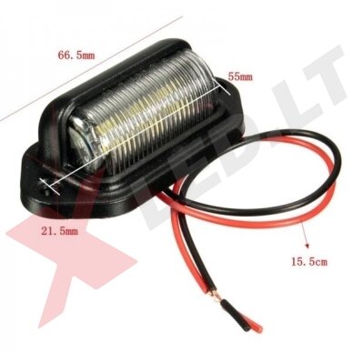LED numerio apšvietimas 12V-24V transportui SAE DOT L 09 žibintas 3