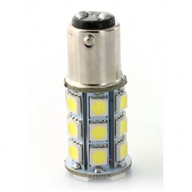 LED P21/5W- BAY15D 24 led 5050 smd, 12V automobilio dviejų kontaktų lemputė 1