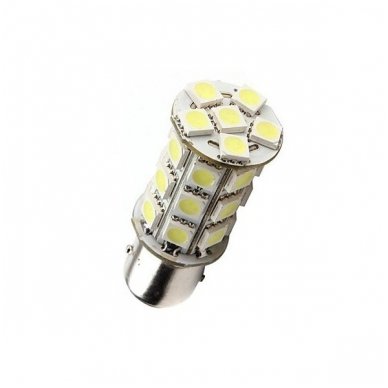 LED P21/5W- BAY15D 24 led 5050 smd, 12V automobilio dviejų kontaktų lemputė 3