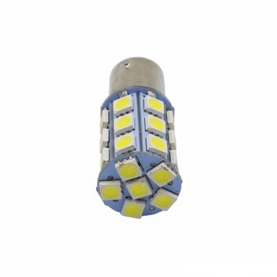 LED P21W BA15S 2w 12v 24SMD LED - dienos žibintų, stabdžių, atbulinės eigos, posūkio lemputė 1