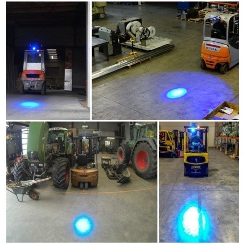 EMC LED mėlynas autokrautuvo saugos - žemės ūkio purkštuvo žibintas 10-30V E13, 10R-04 4 EMC LED mėlynas autokrautuvo saugos - žemės ūkio purkštuvo žibintas 10-30V E13, 10R-04 4