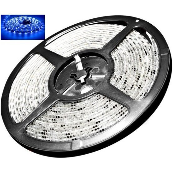 LED juosta mėlyna 12V 4.8W/m LED3528 SMD hermetiška