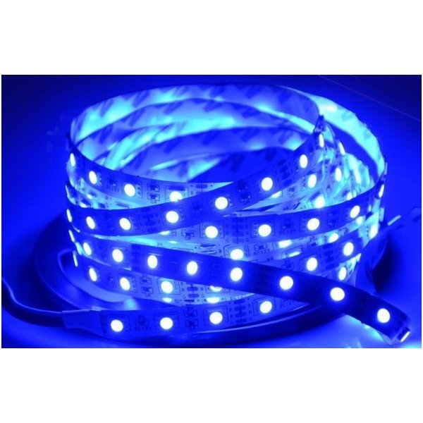 LED juosta mėlyna 12V 14.4W/m LED5050 SMD hermetiška 3 LED juosta mėlyna 12V 14.4W/m LED5050 SMD hermetiška 3
