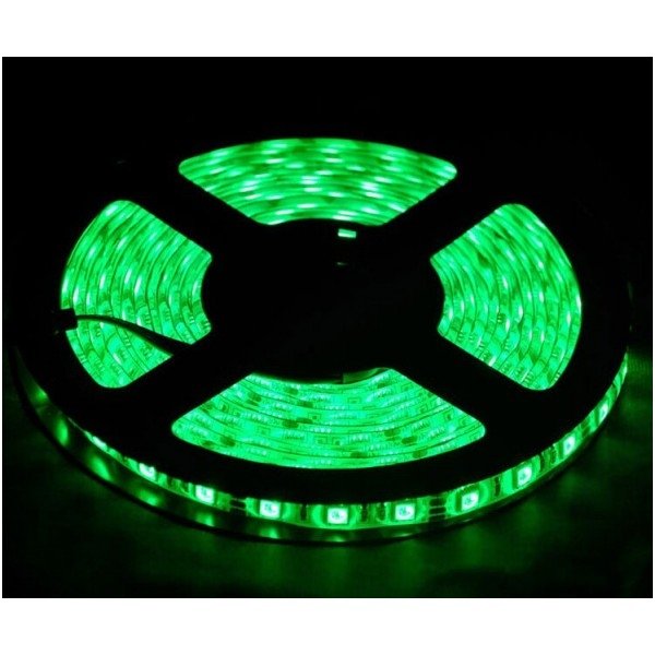 LED juosta žalia 12V 4.8W/m LED3528 SMD hermetiška 1 LED juosta žalia 12V 4.8W/m LED3528 SMD hermetiška 1